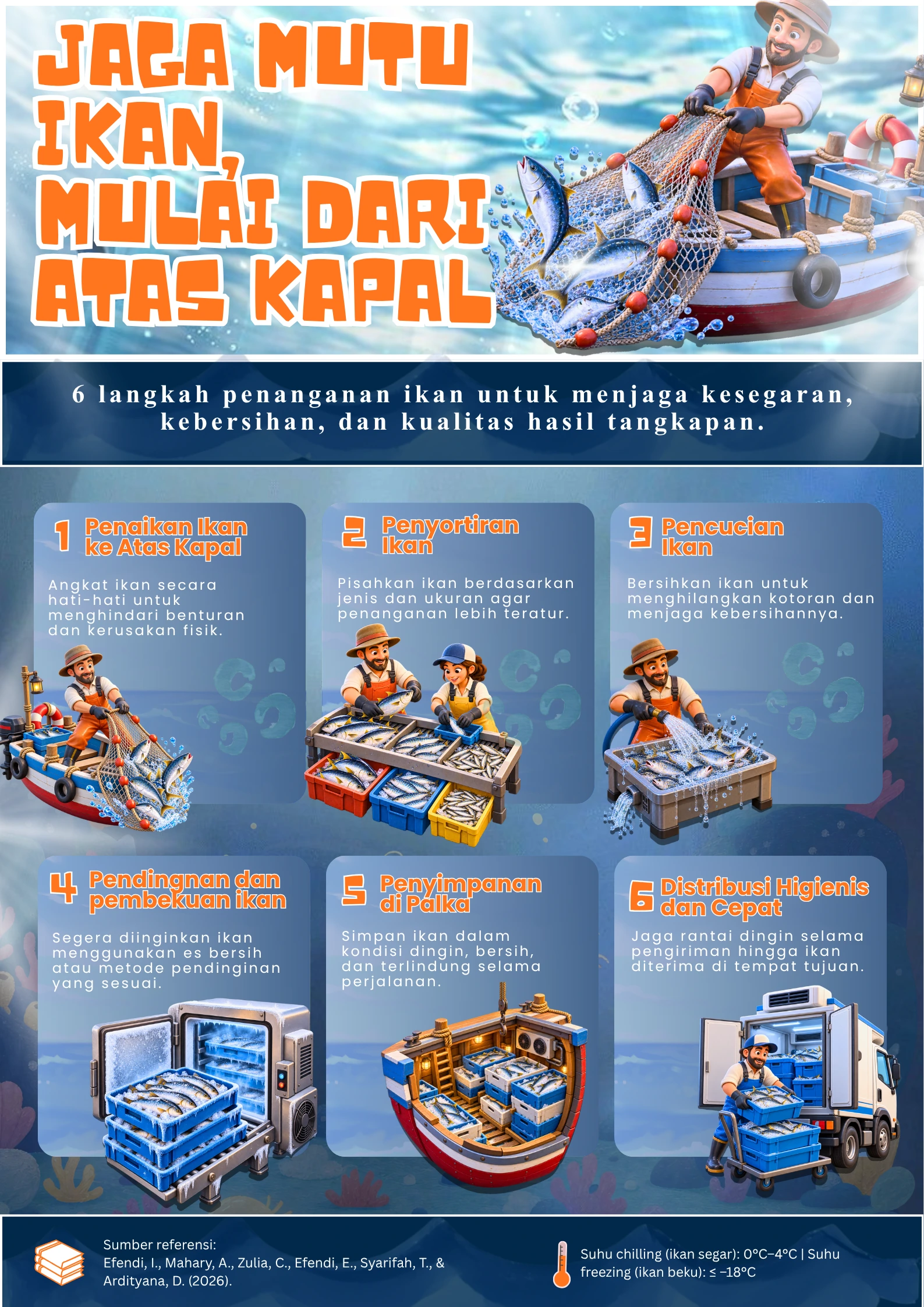 Infografis pentingnya penanganan ikan di atas kapal